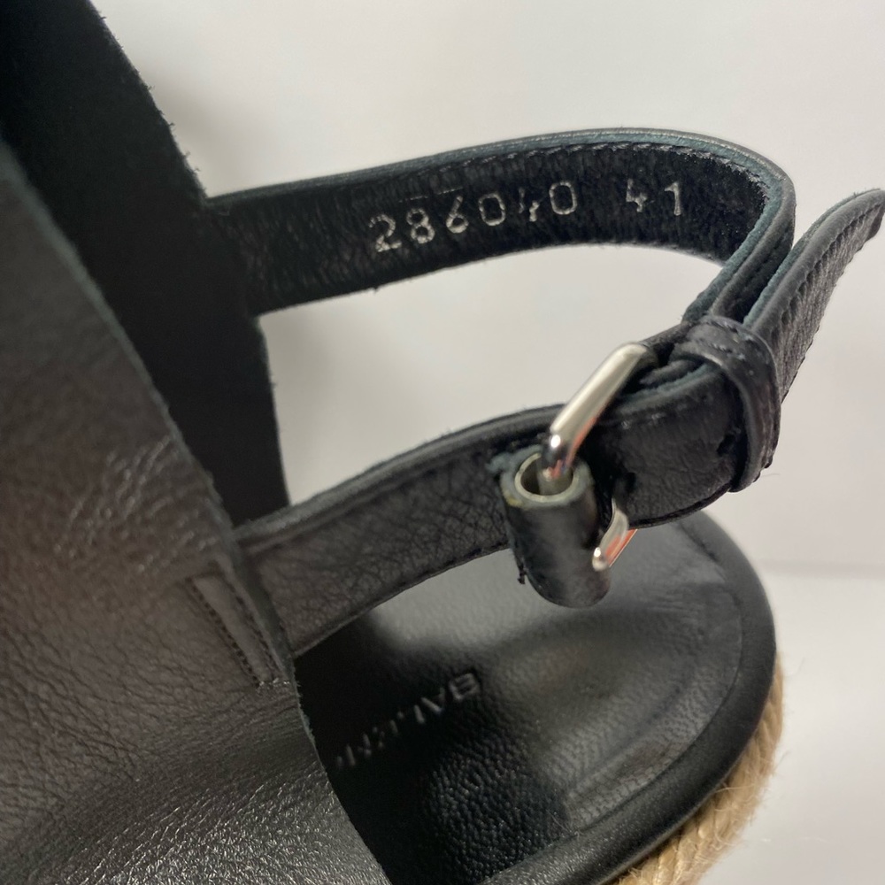Balenciaga glove wedge espadrille sandals heels black 41 - Picture 8 of 11